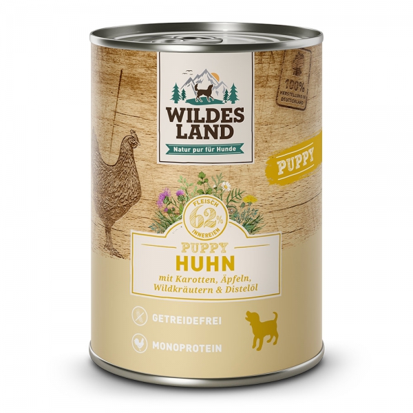 Wildes Land Puppy Huhn mit Karotten 400g